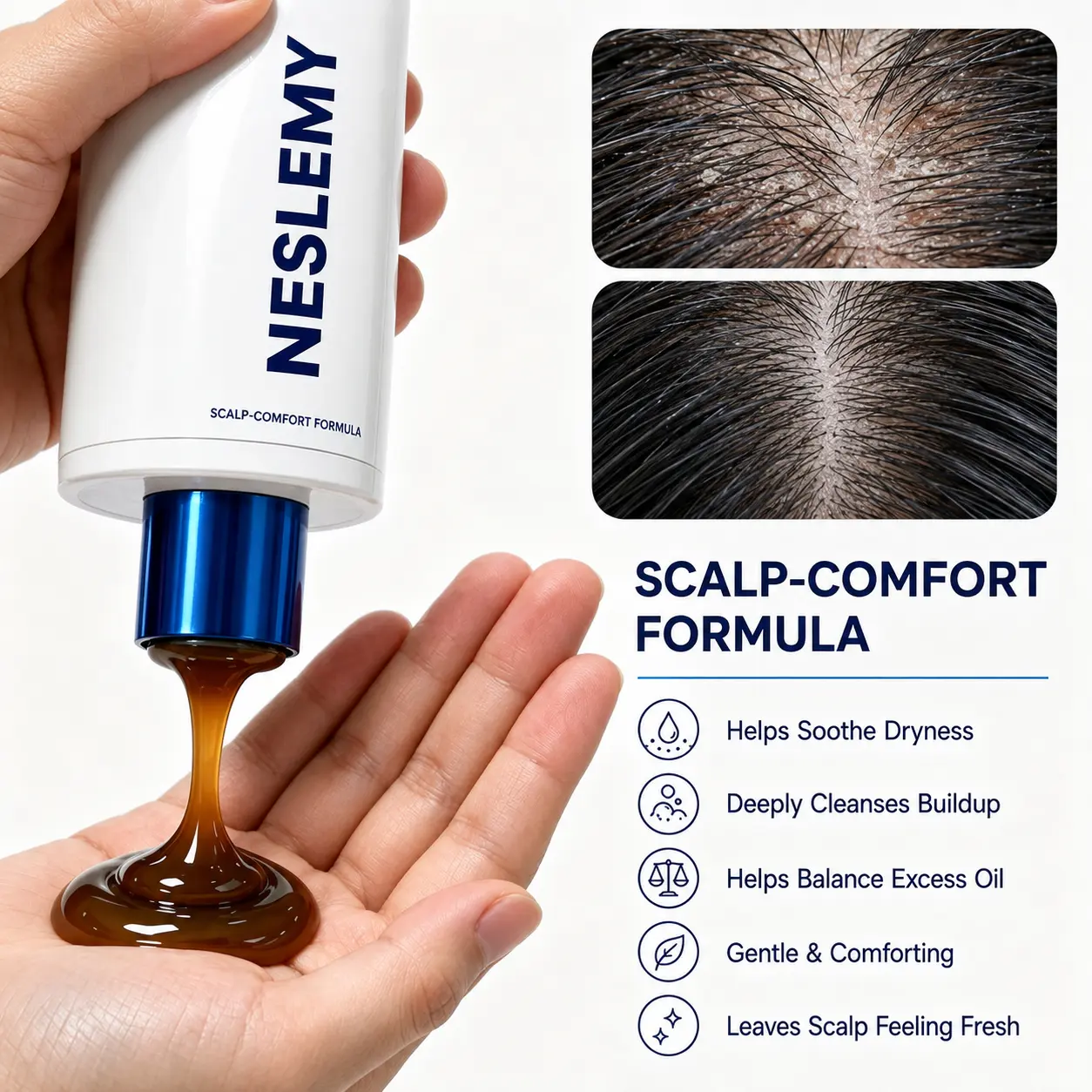 NESLEMY Folliculitis Shampoo for Itchy, Flaky & Oily Scalp - Image 4