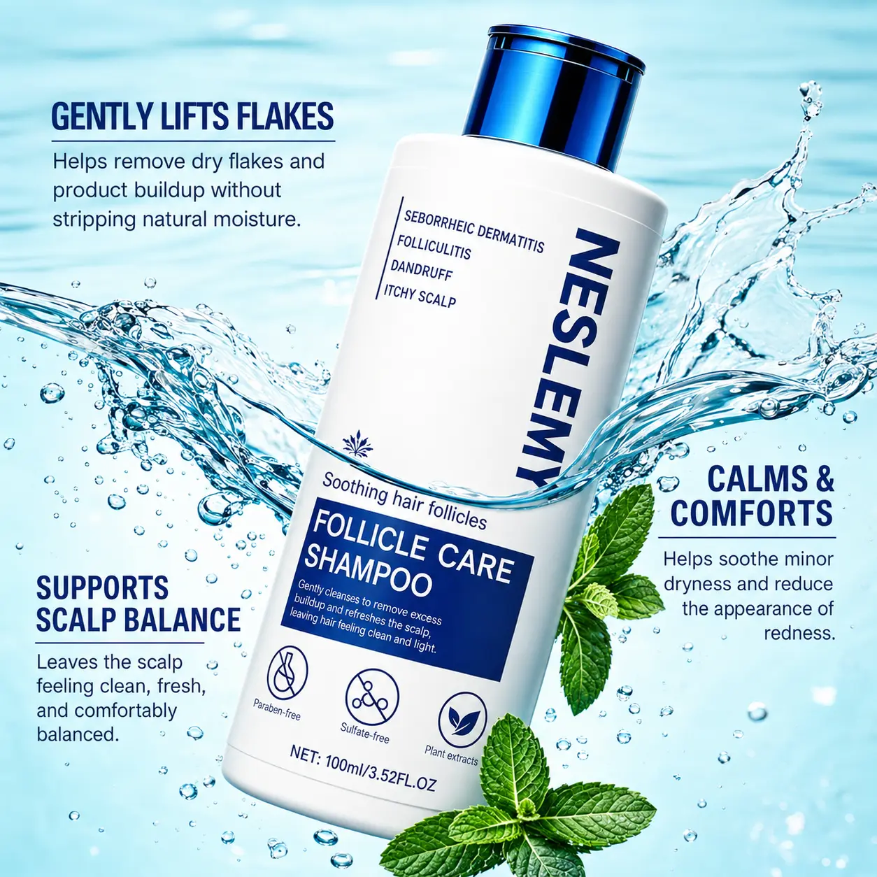 NESLEMY Folliculitis Shampoo for Itchy, Flaky & Oily Scalp - Image 5