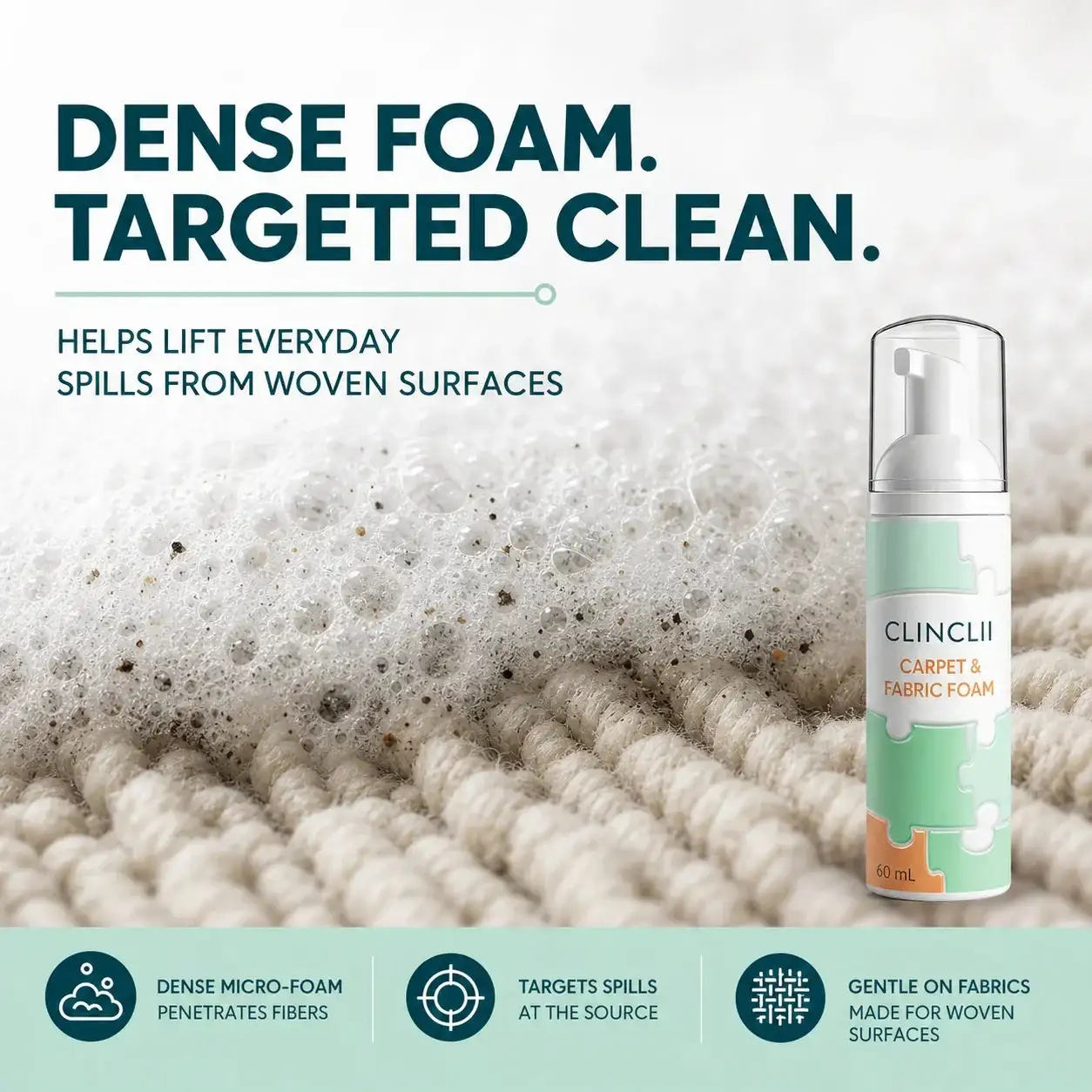 CLINCLII Carpet & Fabric Foam Spot Cleaner - Image 2