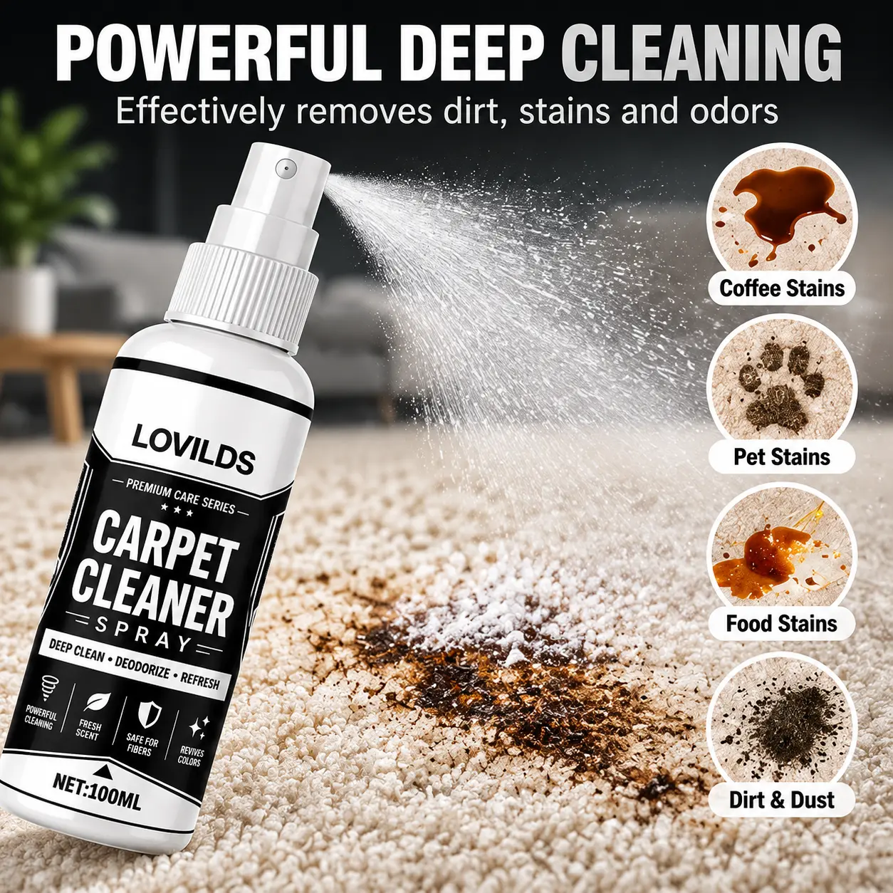LOVILDS Carpet Cleaner Spray - Image 3