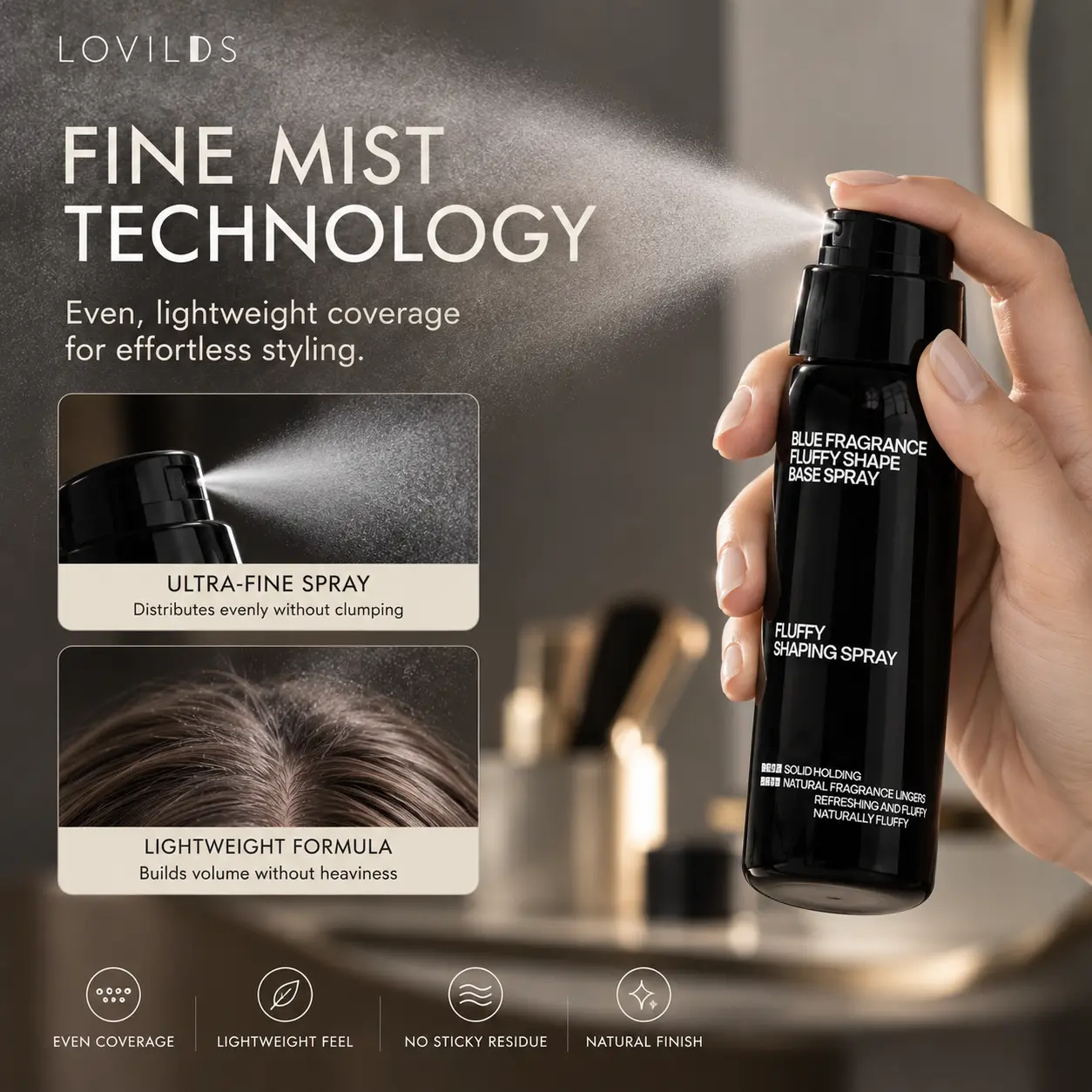 LOVILDS Volumizing & Hold Hair Spray - Image 4