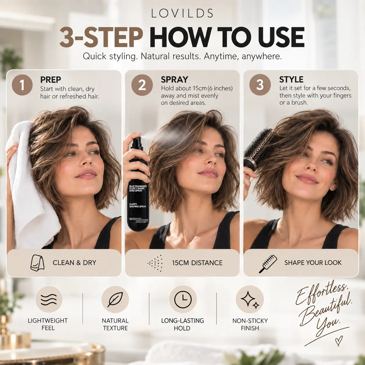 LOVILDS Volumizing & Hold Hair Spray - Image 6