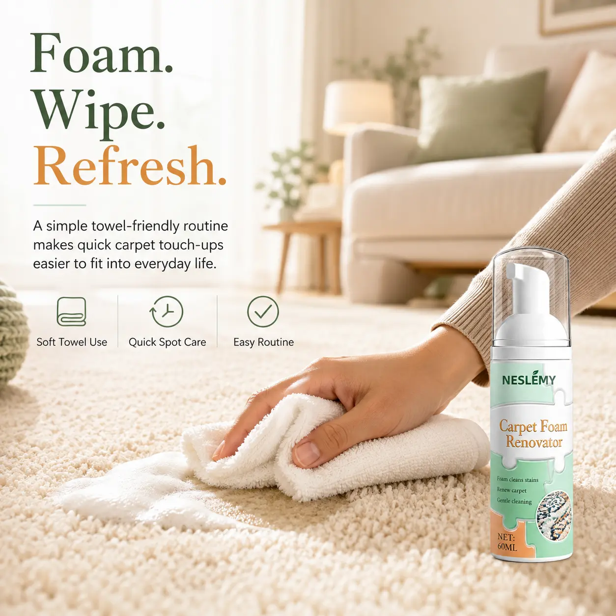 NESLEMY Carpet Stain Removal Foam - Image 6