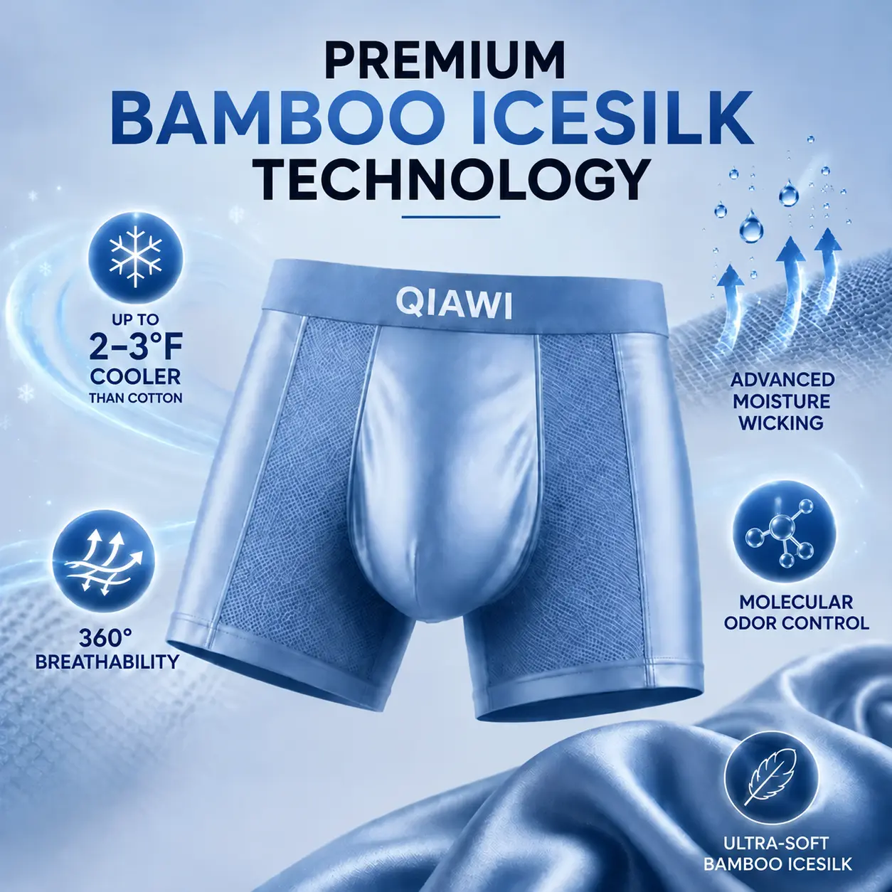 Premium Leakproof Bamboo Ice Silk Boxer - Image 2