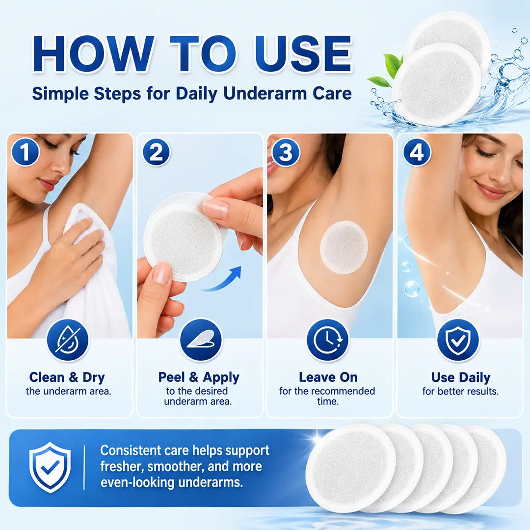 2-in-1 Nano Underarm Deodorizing & Melanin-Control Patches - Image 6