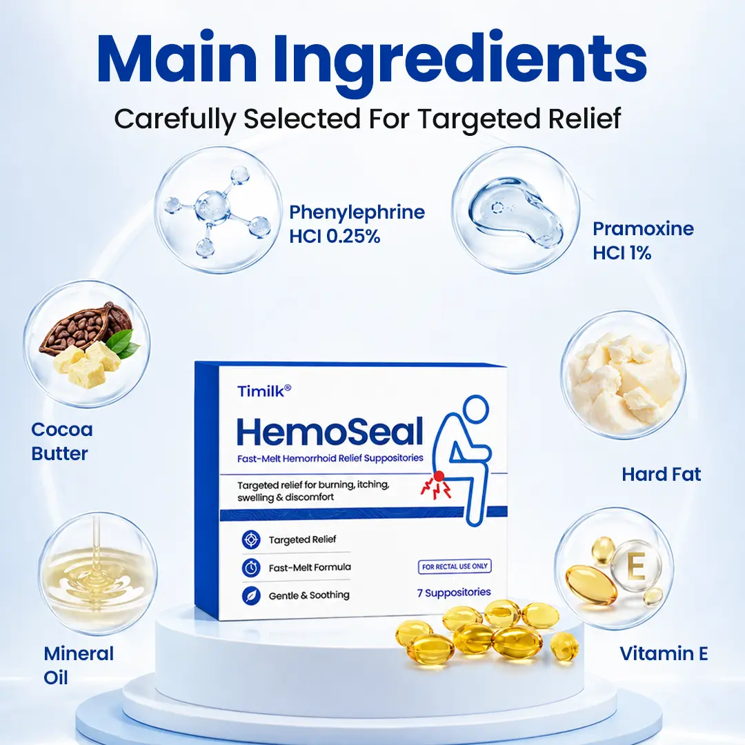 HemoSeal Fast-Melt Hemorrhoid Relief Suppositories - Image 7